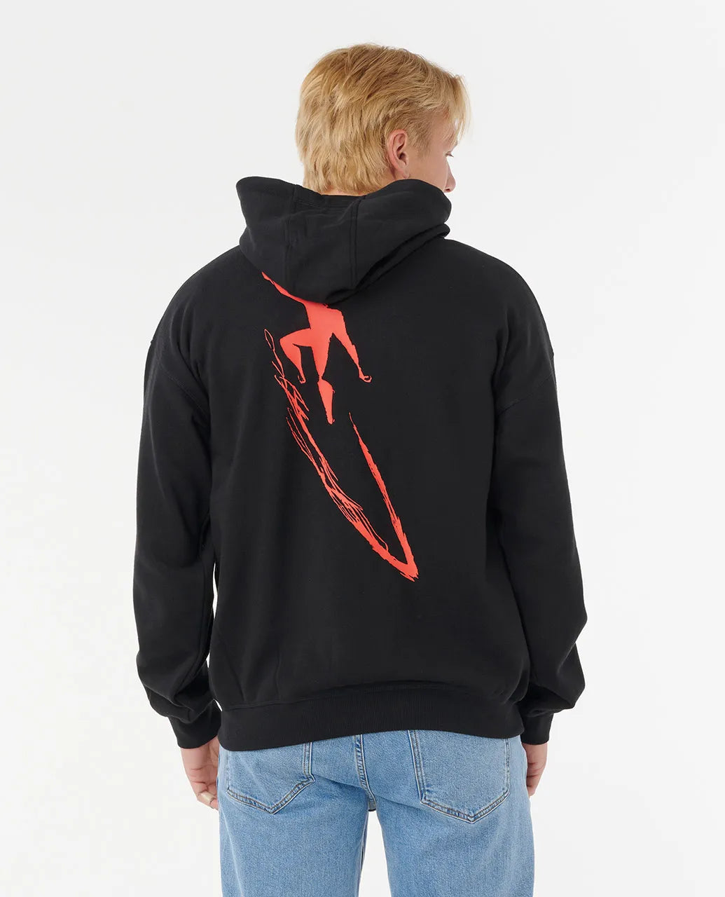 Rip Curl Mens Eddie Would Go Zip Through Hood Black