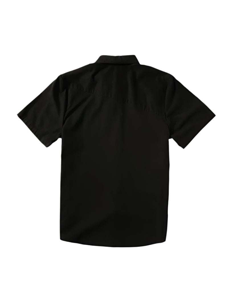 Volcom Men's Everett Oxford Short Sleeve Shirt New Black