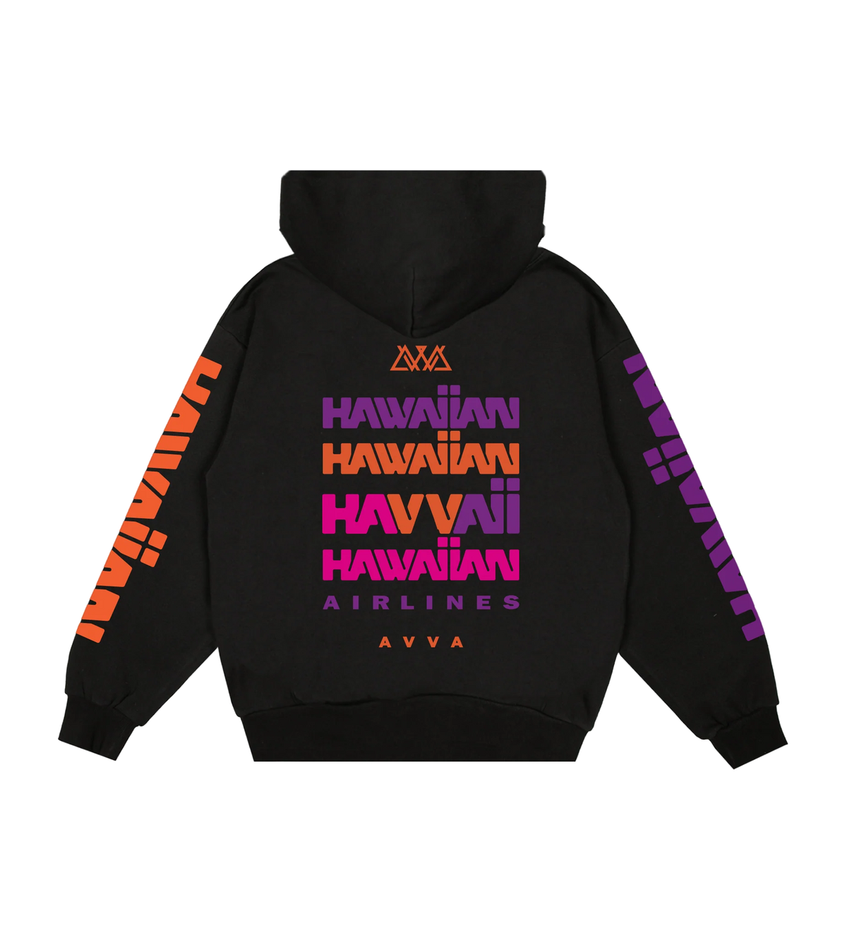 AVVA Hawaiian Hoodie Black