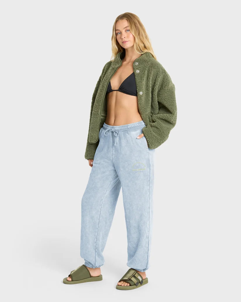 Billabong Women's Field Day Fleece Joggers Blue Smoke