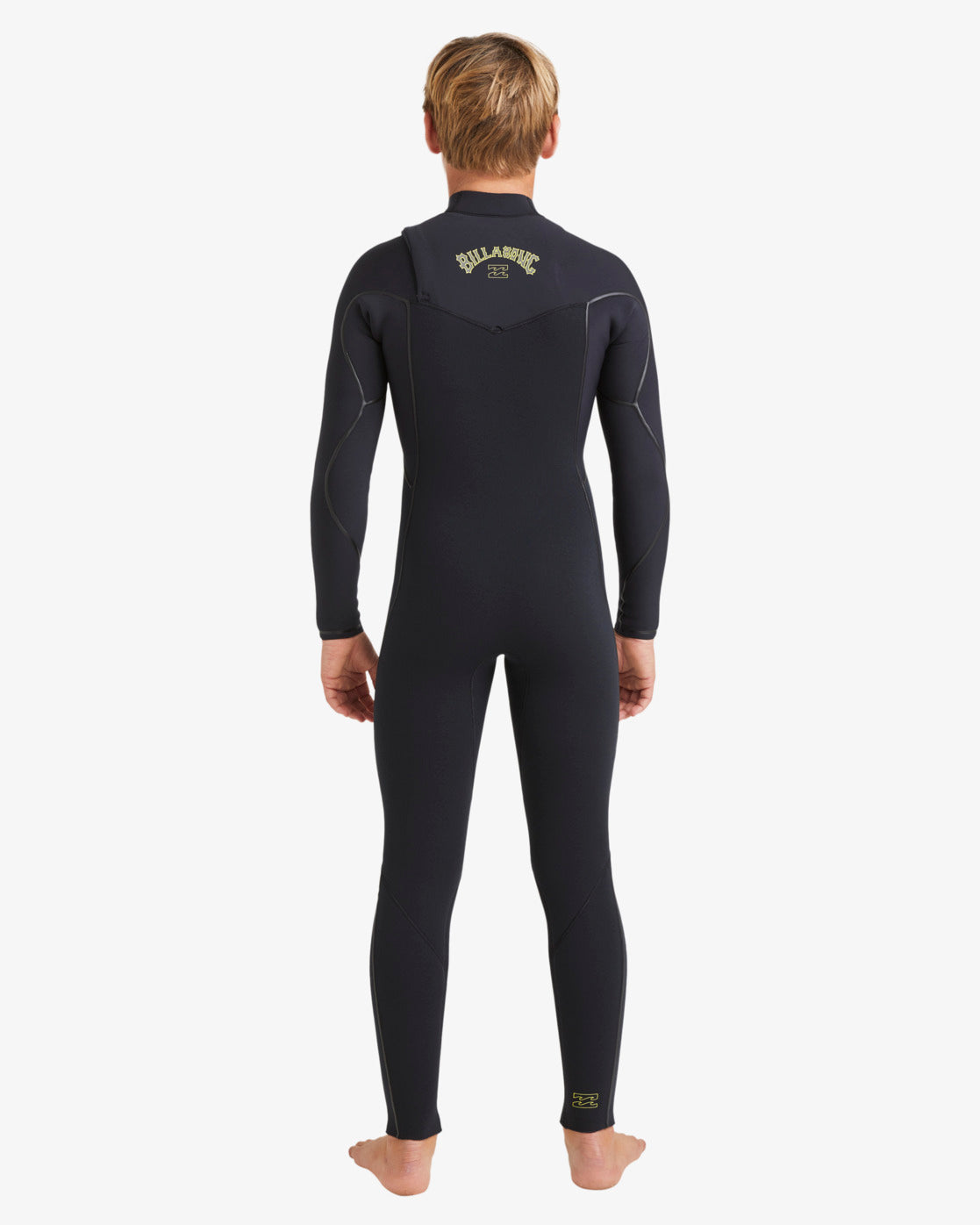 Billabong Boy's 4/3MM Furnace Natural Chest Zip Wetsuit Black