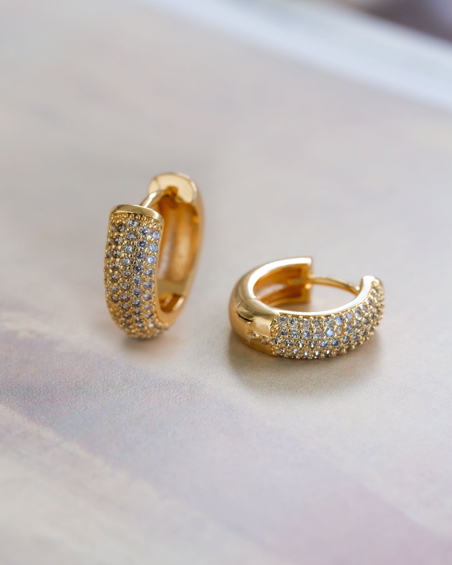 Glow Getter CZ Huggie Hoop Earring