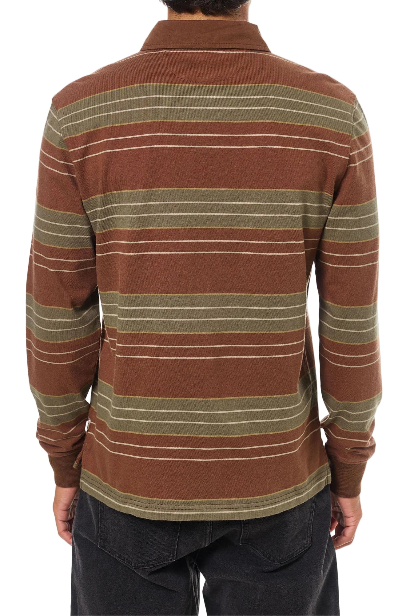 Katin Greg Long Sleeve Rugby Polo Mahogany
