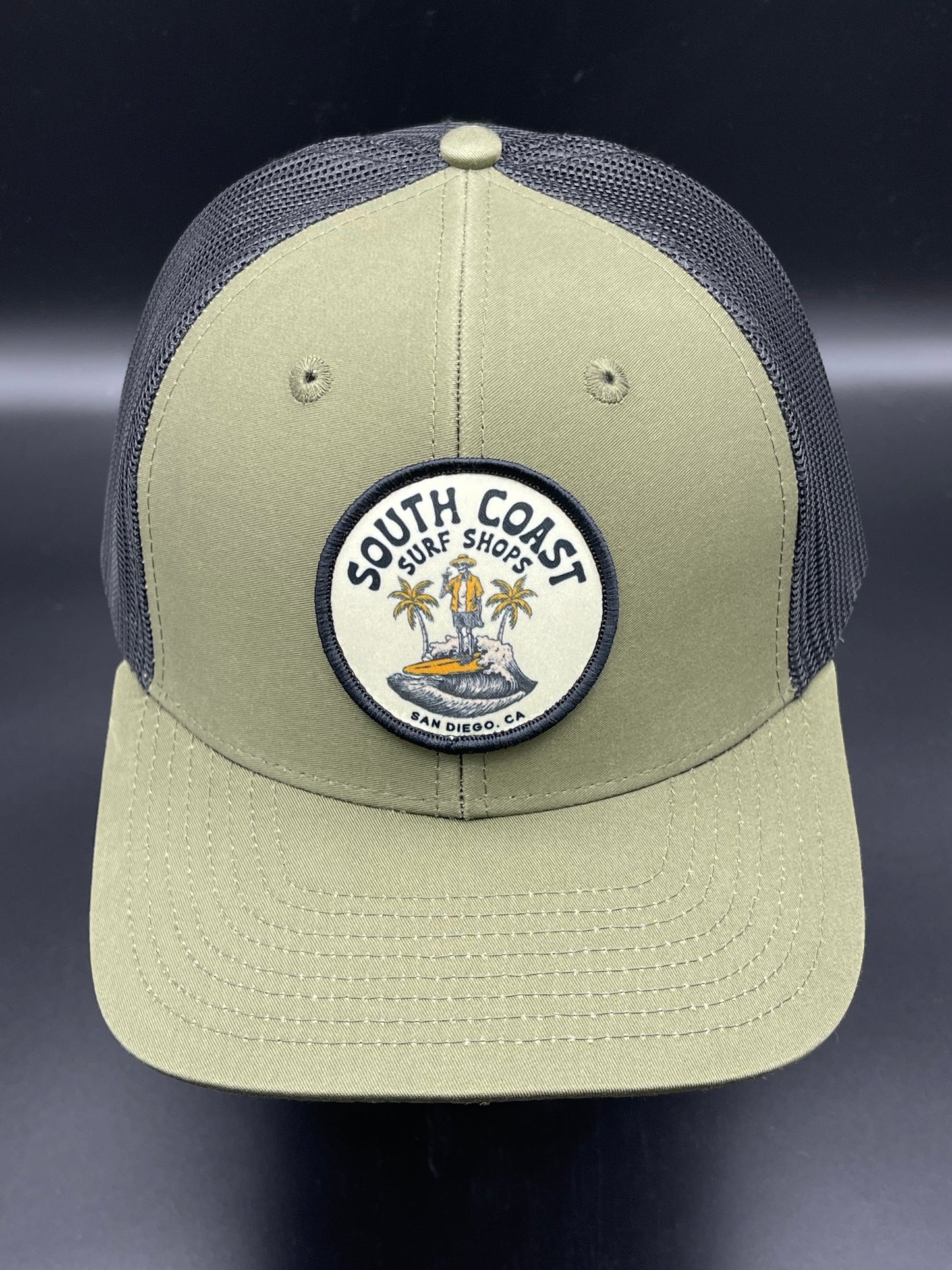 South Coast Adult Skelly Trucker Olive-Black