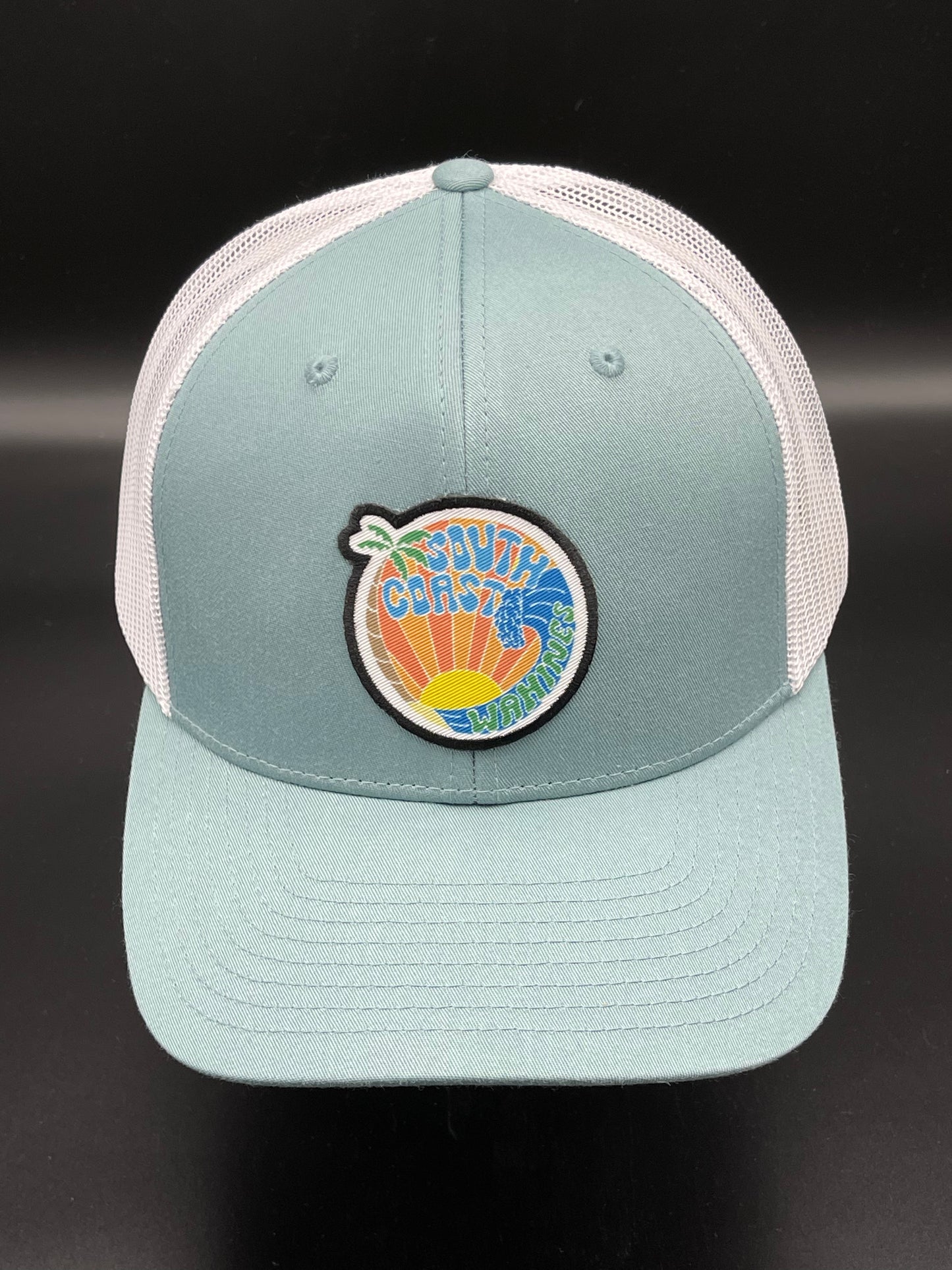 South Coast Wahines Circle Sun Trucker Hat Smoke-White