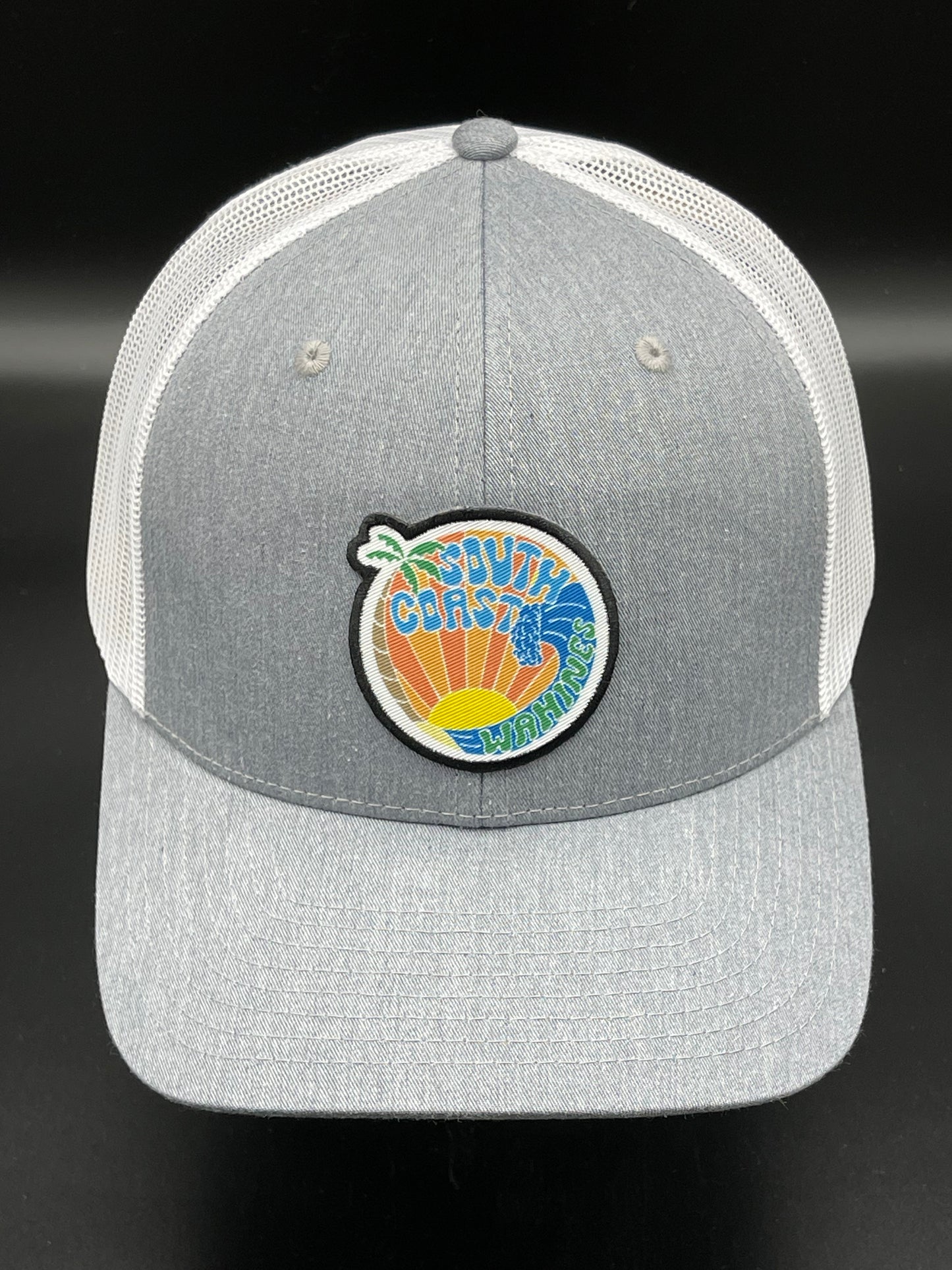 South Coast Wahines Circle Sun Trucker Hat Grey-White