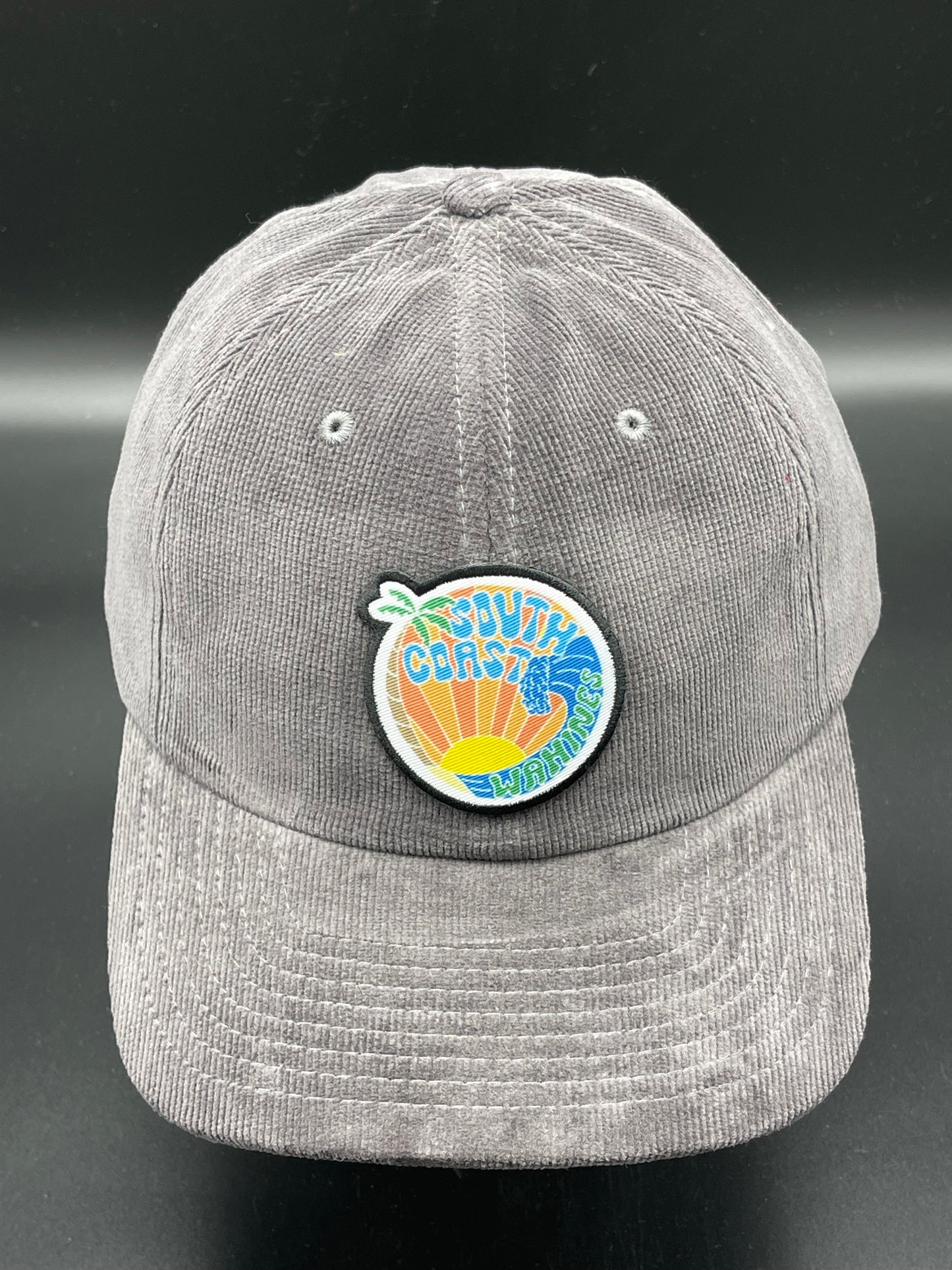 South Coast Wahines Circle Sun Corduroy Hat Dark Grey