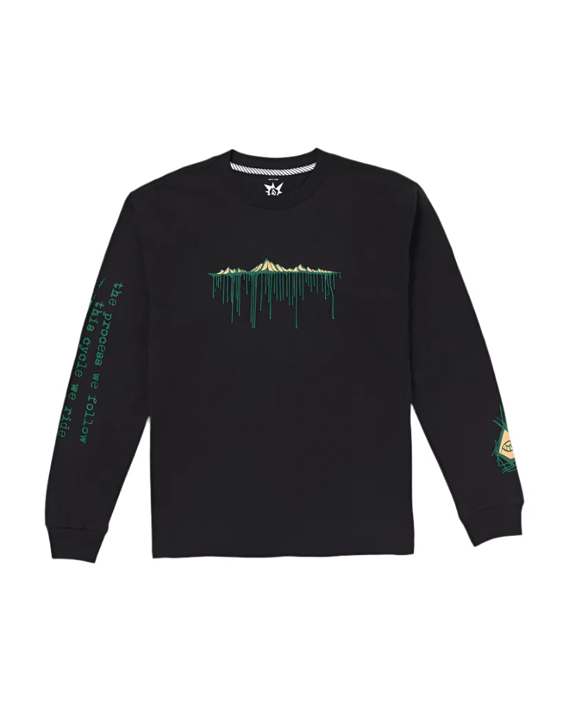 Volcom Men's Japan By Bryan Iguchi Long Sleeve Tee Black