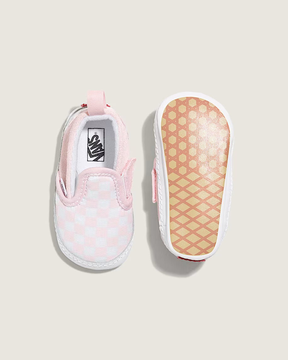 Vans Infant Slip-On V Crib Pink Checker Shoe
