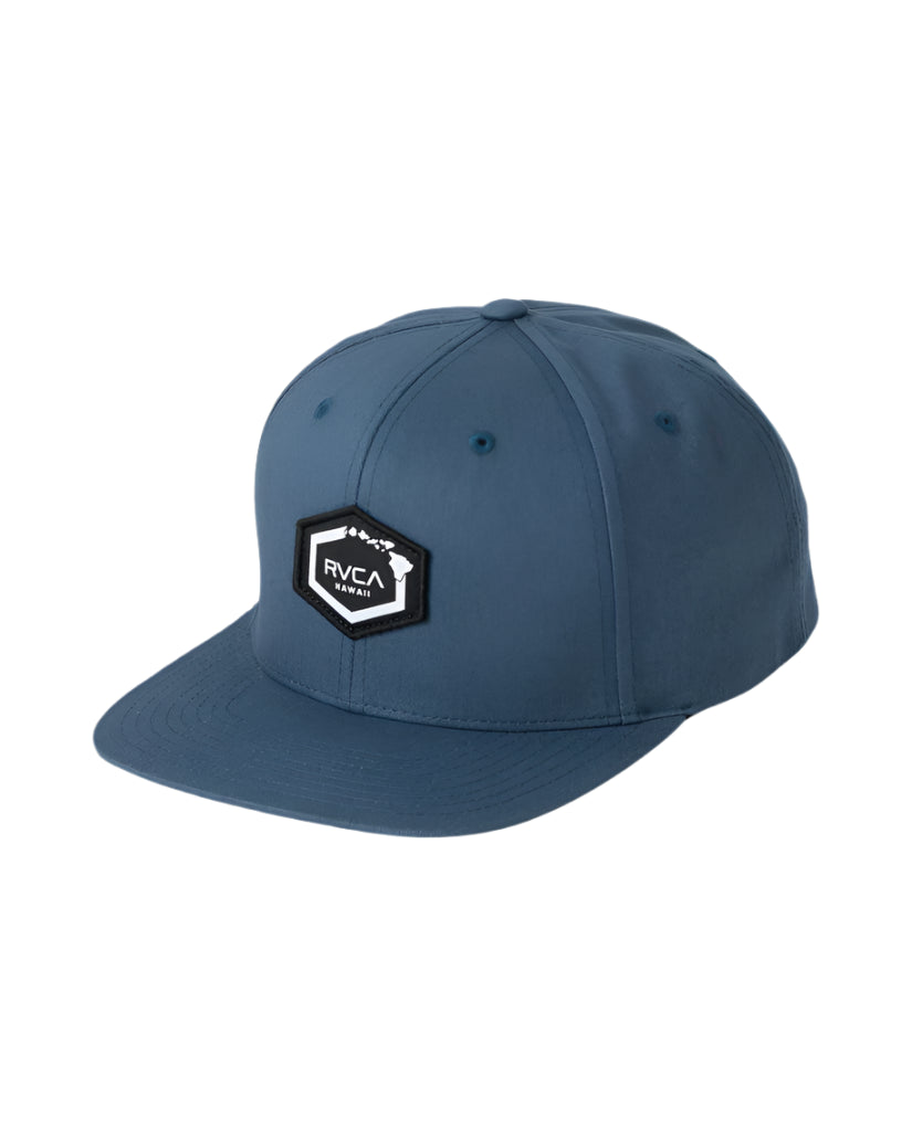 RVCA Island Hex Snapback Hat Duck Blue