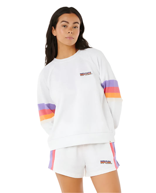 Rip Curl Women's Las Dalias Raglan Crew Grey Merle