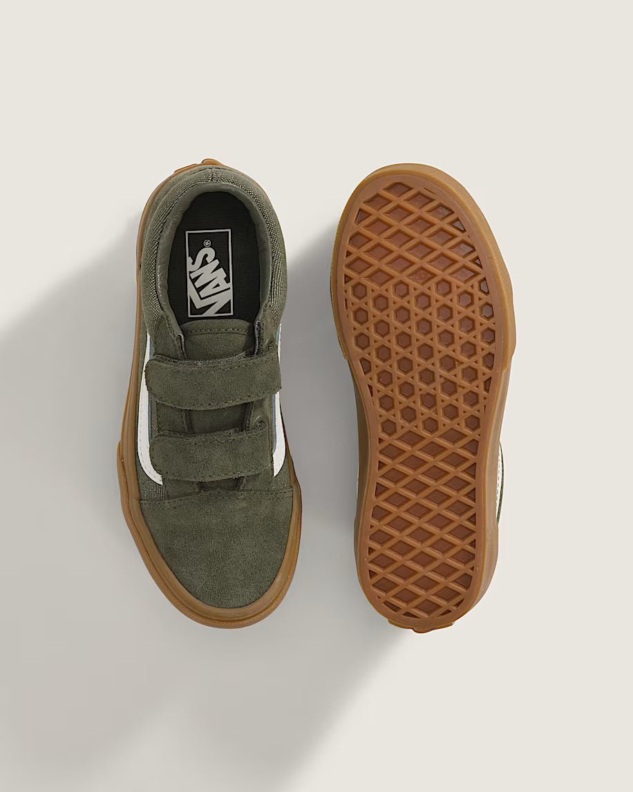 Vans Little Kids Old Skool V Shoe Green