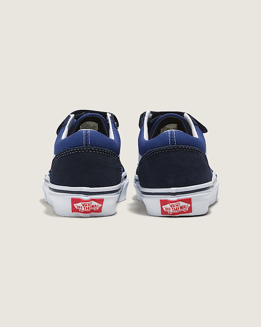 Vans Little Kids Old Skool V Shoe Navy Blue / True White
