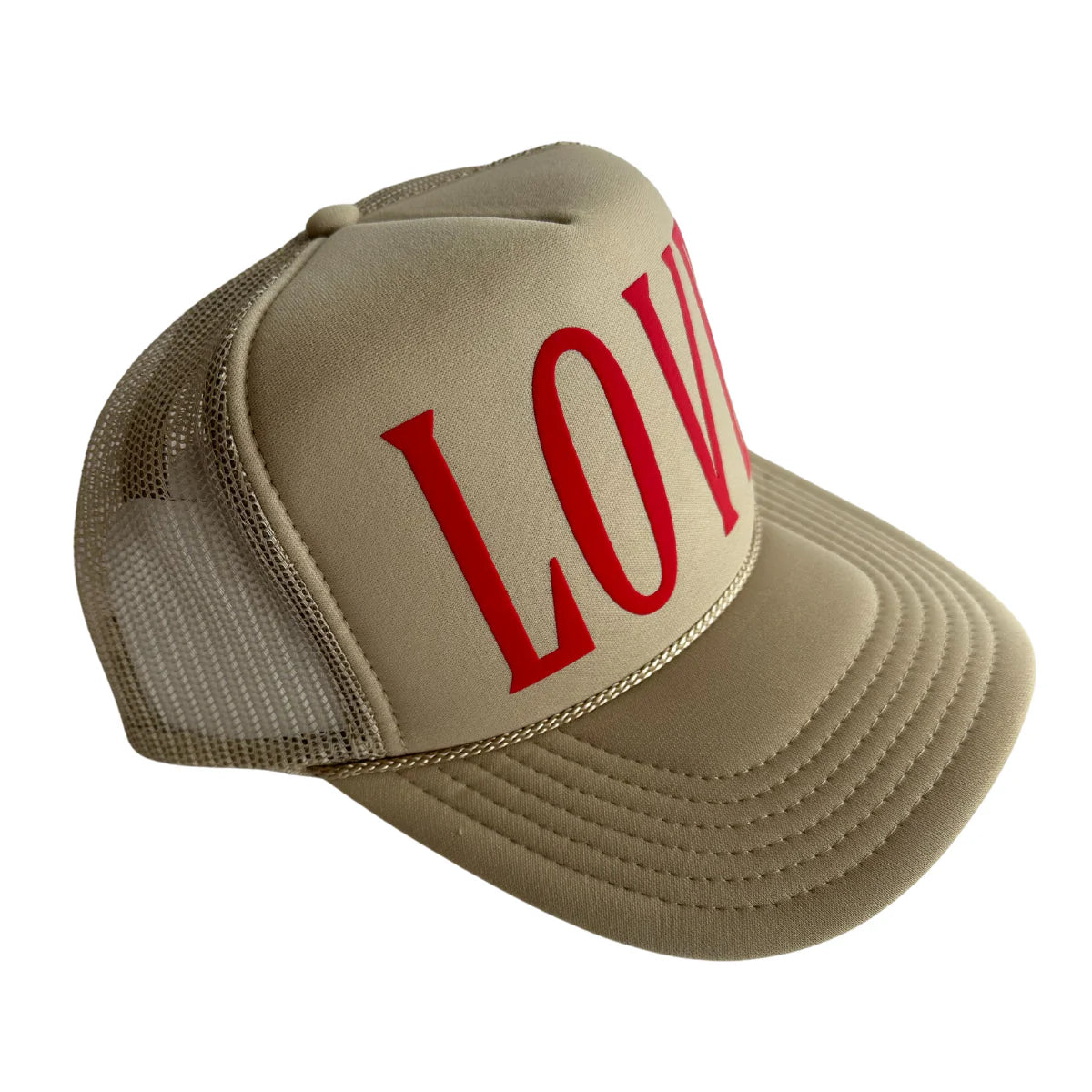 Local Beach Love Trucker Hat Khaki