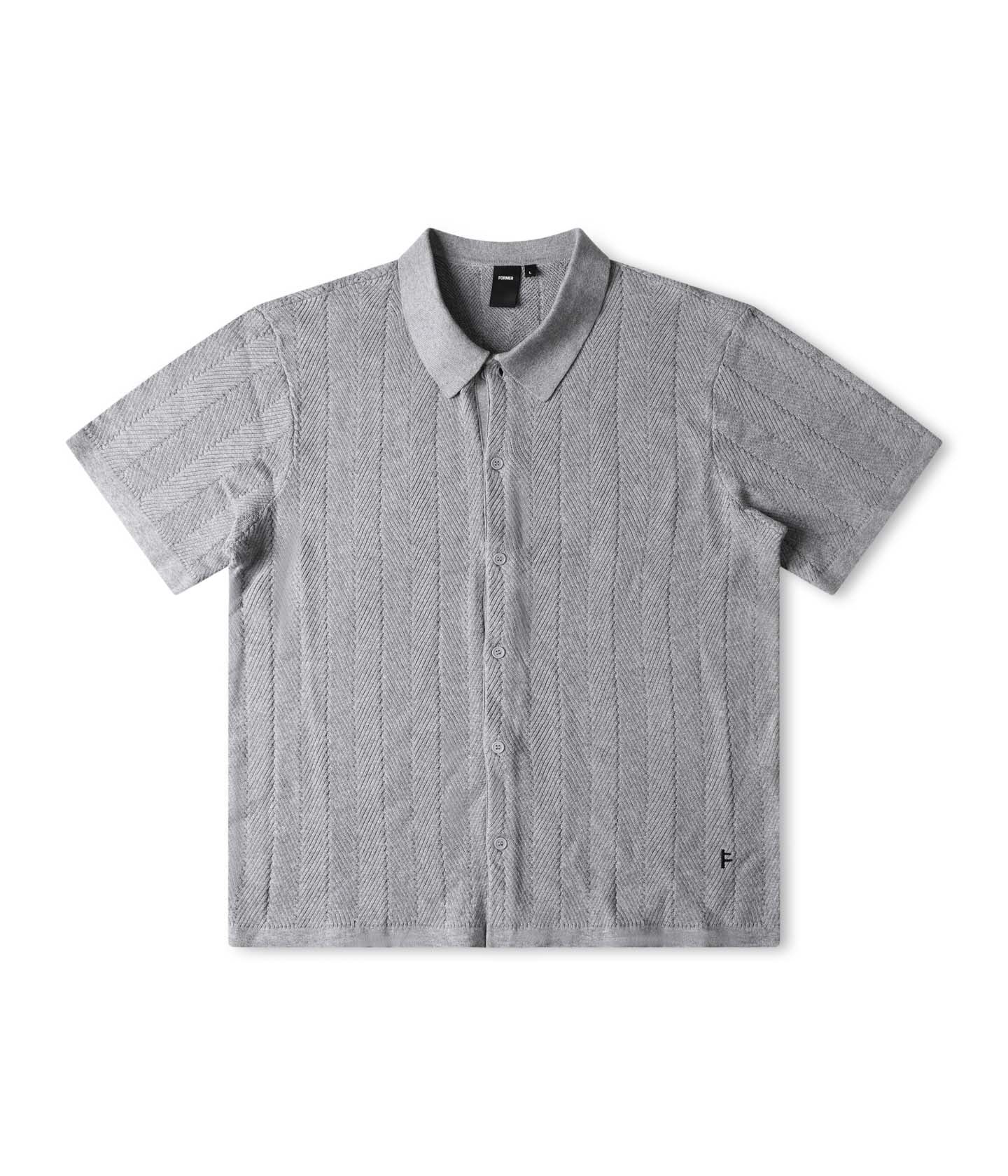 Former AG Marilyn Short Sleeve Knitted Shirt Grey