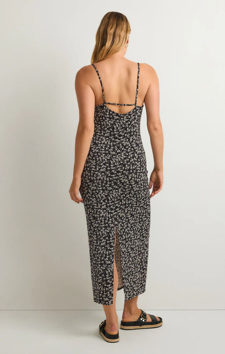 Z Supply Melinda Gia Ditsy Midi Dress Black