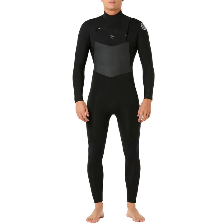 Ripcurl Men's 4/3 Dawn Patrol Chest Zip Fullsuit Wetsuit Black