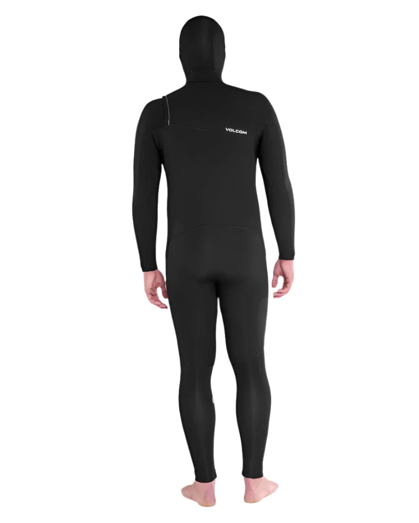 Men's Volcom Modulator 4/3MM Hooded Chest Zip Fullsuit Black
