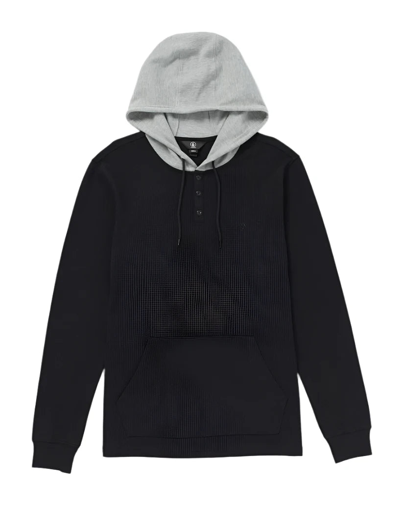 Volcom Men's Murph Thermal Long Sleeve Shirt New Black