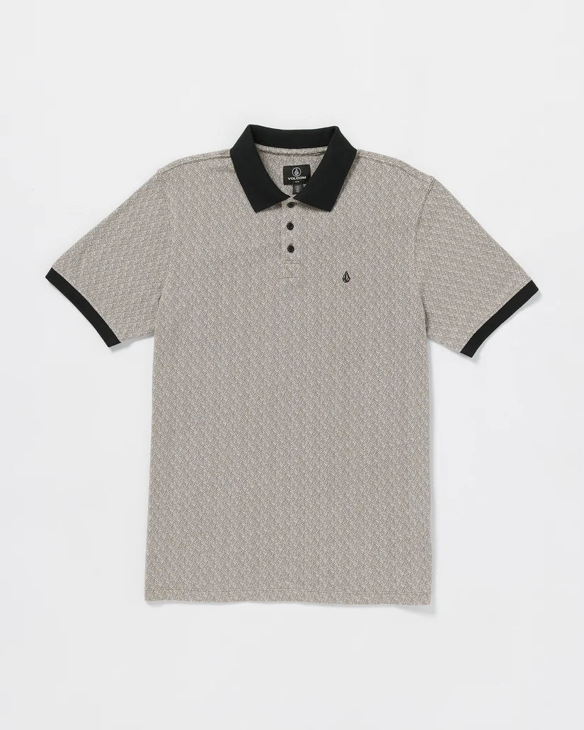 Volcom Men's Natural Stone Polo Short Sleeve Shirt Teak