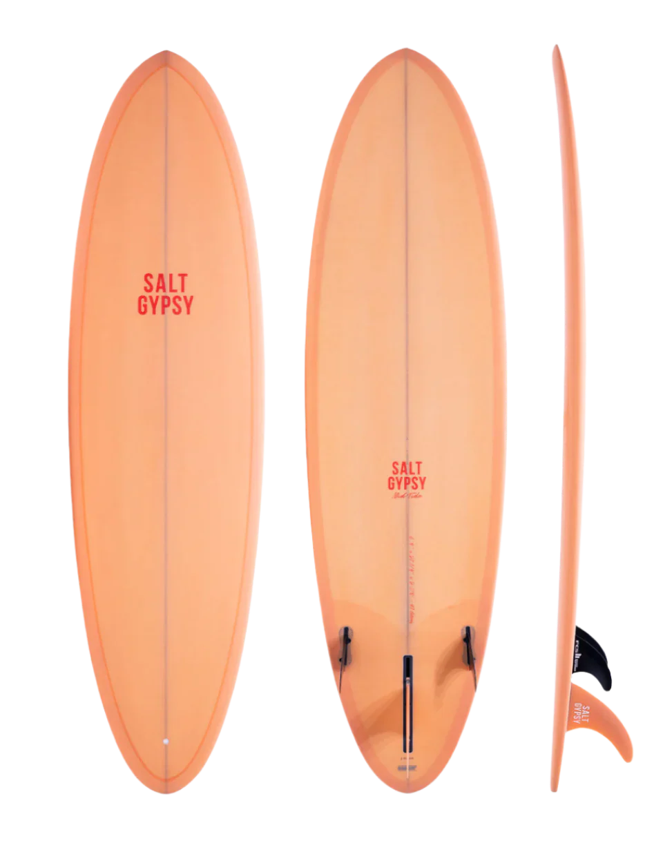 Salt Gypsy Mid Tide Surfboard 7'0" Peach Fuzz