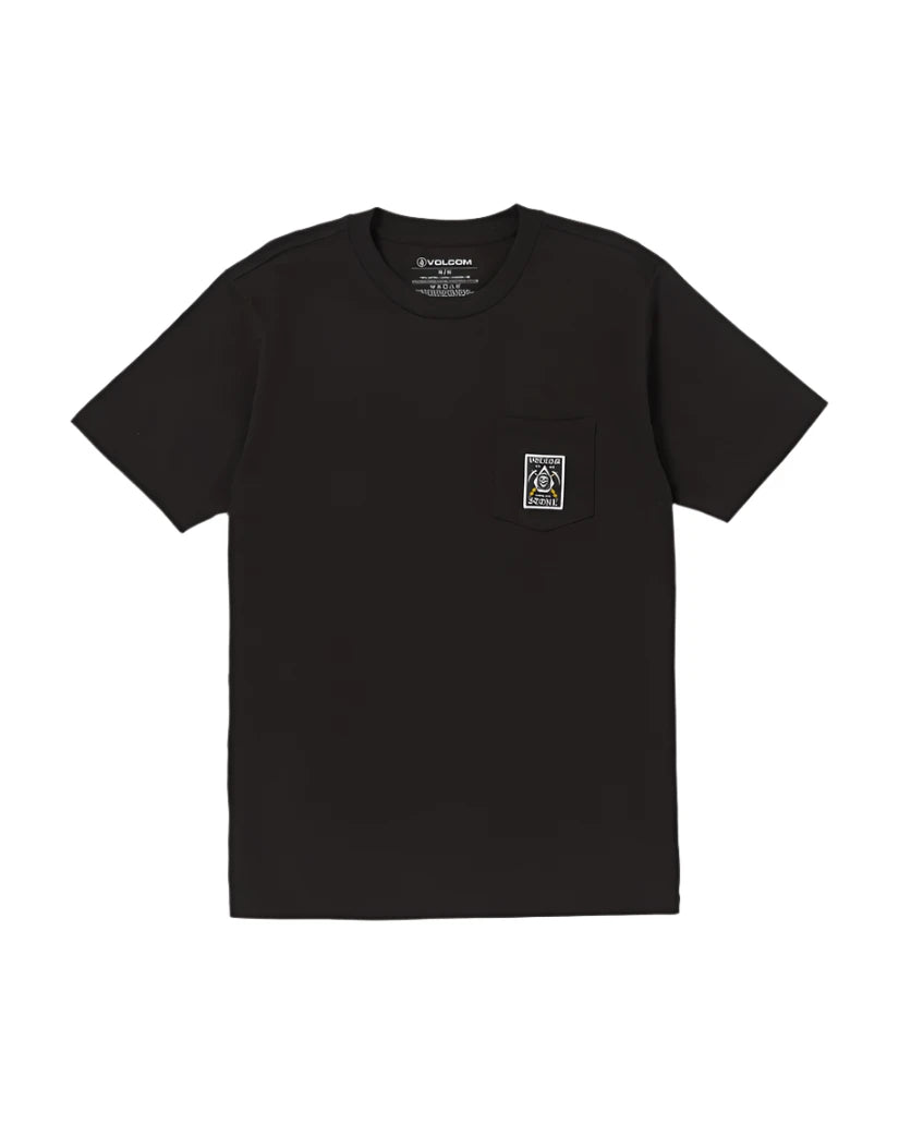 Volcom Men's Pocket Label Short Sleeve Tee Black