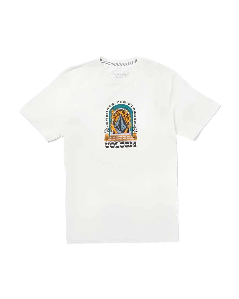 Volcom Men's Sacred Stone Short Sleeve Tee Off White