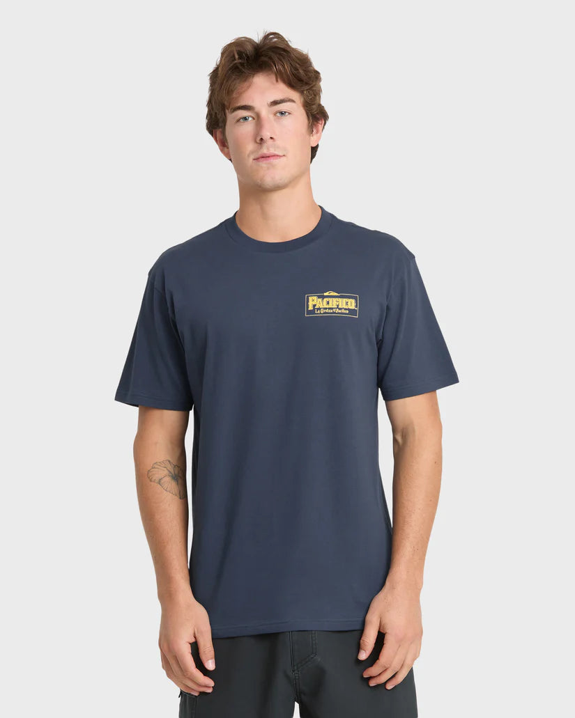 Quiksilver Pacifico Sayulita Cruising Short Sleeve Knit Tee Navy