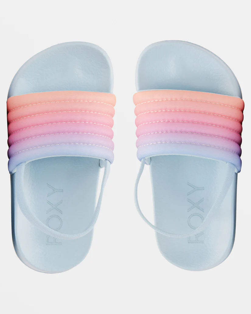 Roxy Toddler's Slippy Ribbed Slide Sandals