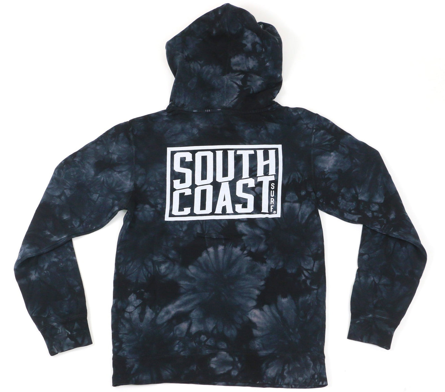 SOUTH COAST ADULTS CAMPER TIEDYE HOODIE BLACK