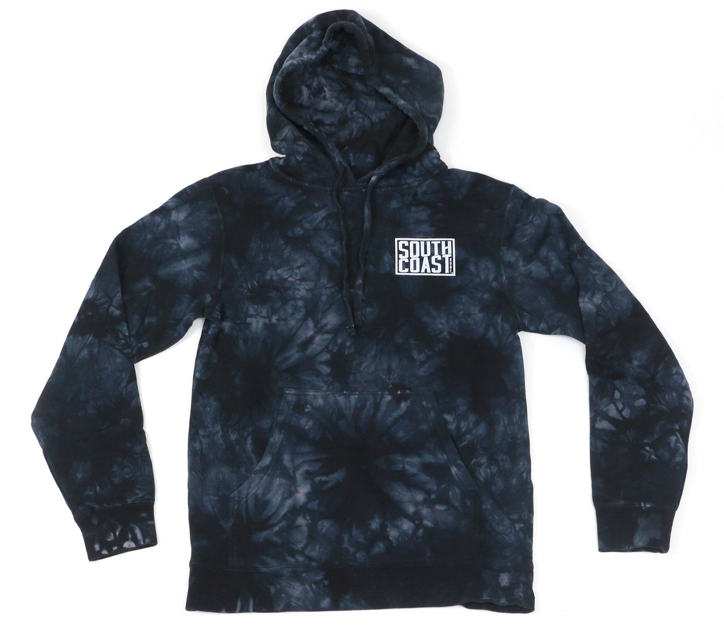 SOUTH COAST ADULTS CAMPER TIEDYE HOODIE BLACK