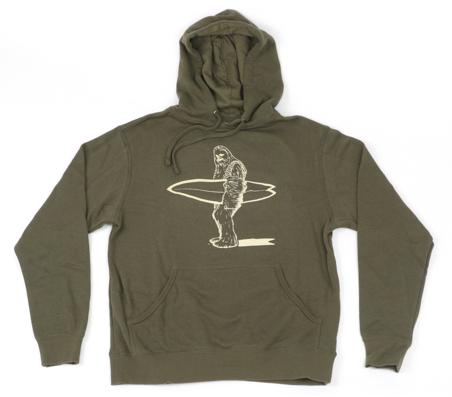 Ryder Adults Chewbaca Hoodie Sweatshirt Army