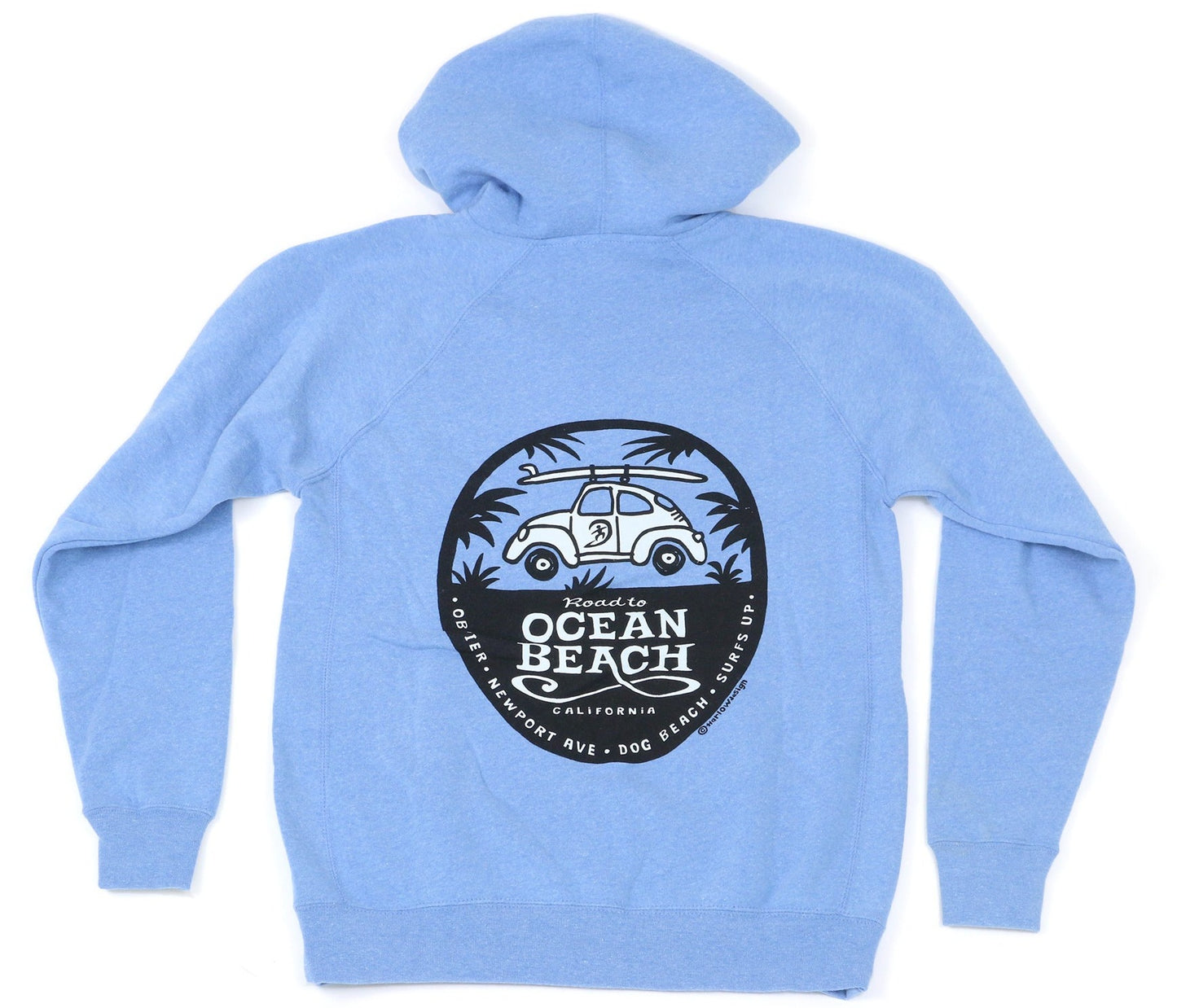 South Coast Womens Hana Bug Zip Up Hoodie Sweatshirt Blue