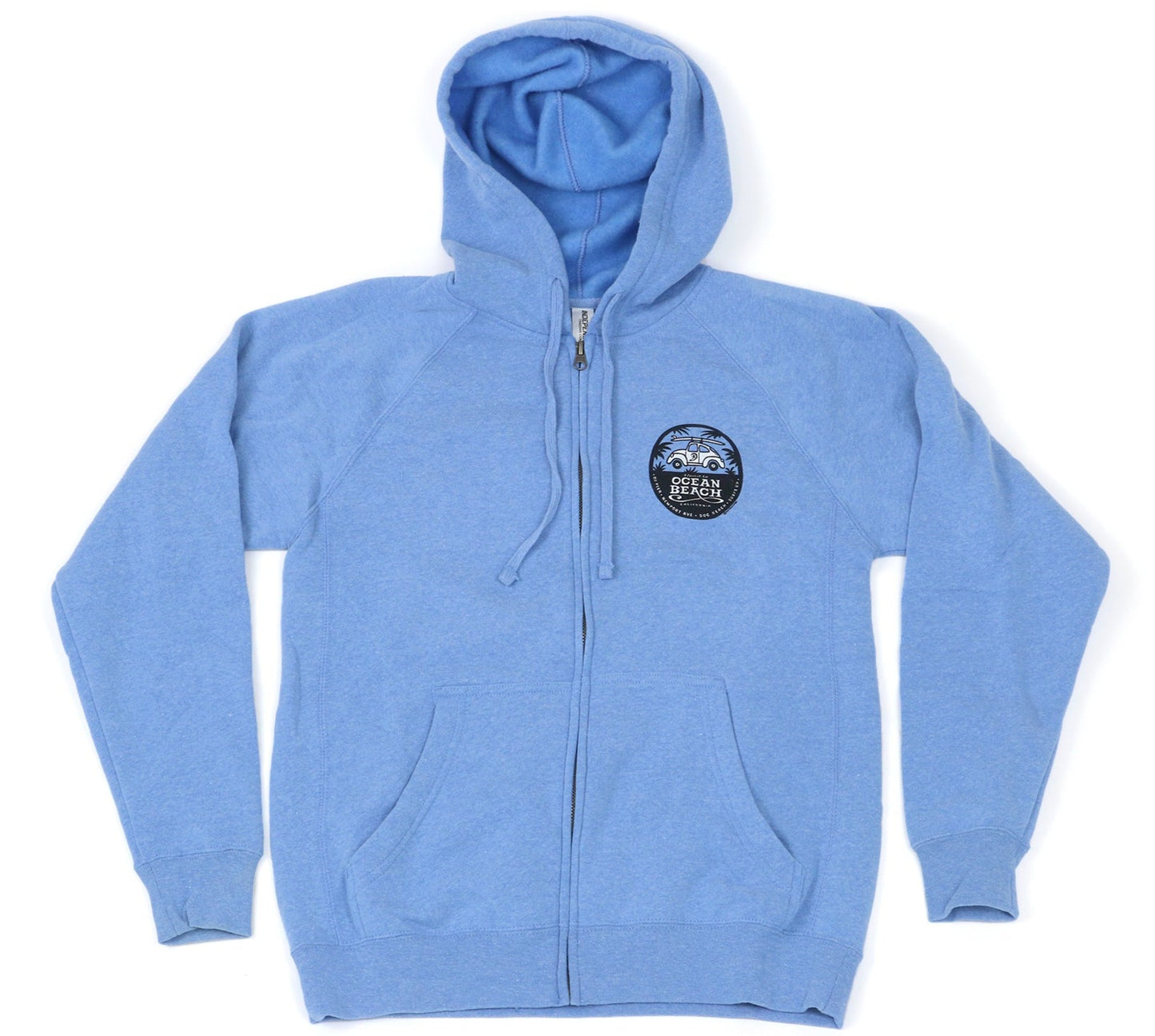 South Coast Womens Hana Bug Zip Up Hoodie Sweatshirt Blue