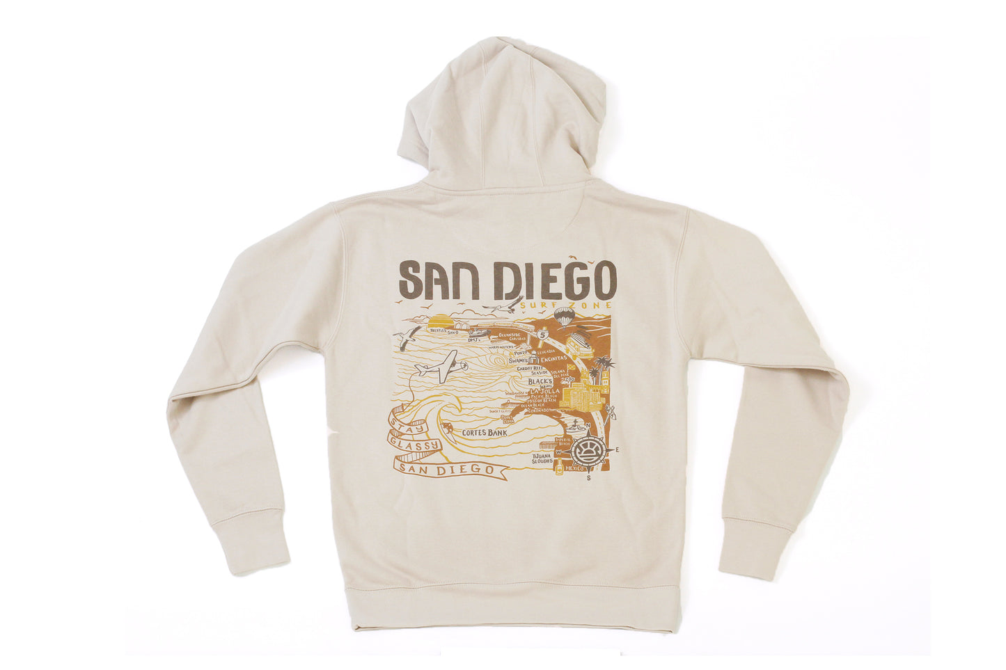 South Coast Unisex San Diego Map Hoodie