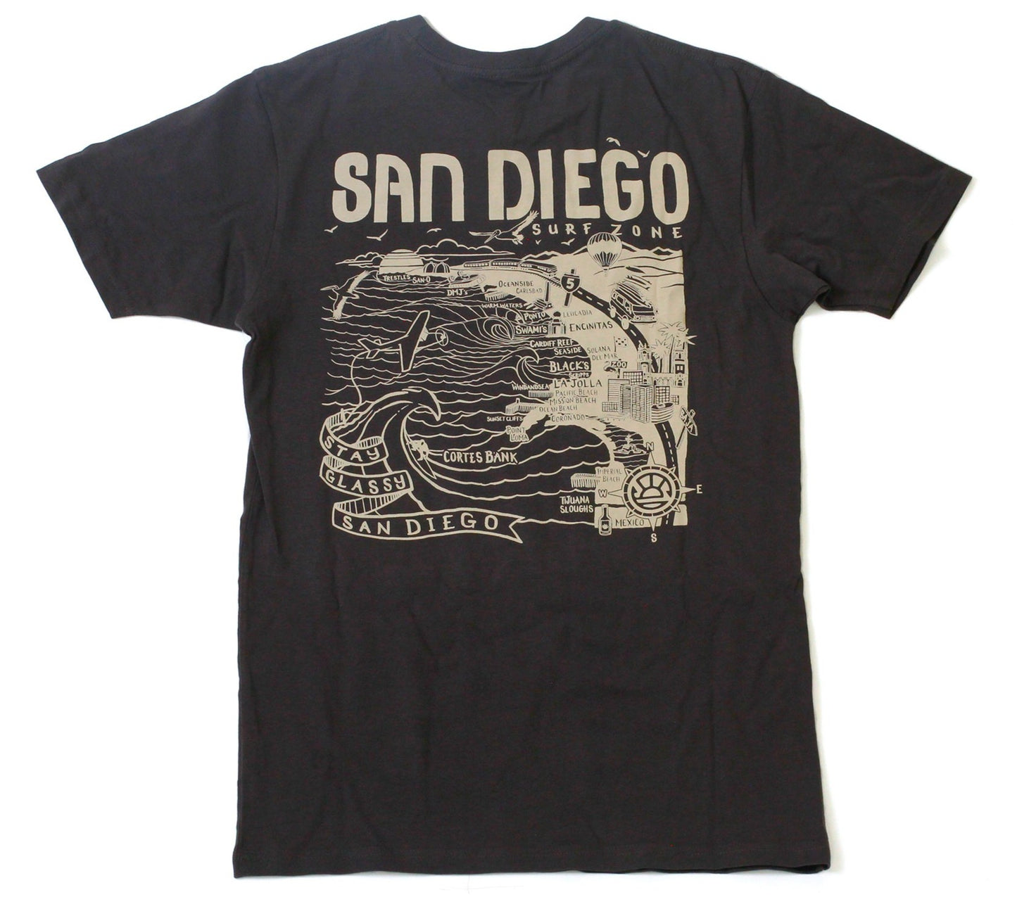 South Coast Mens SD Map Tee