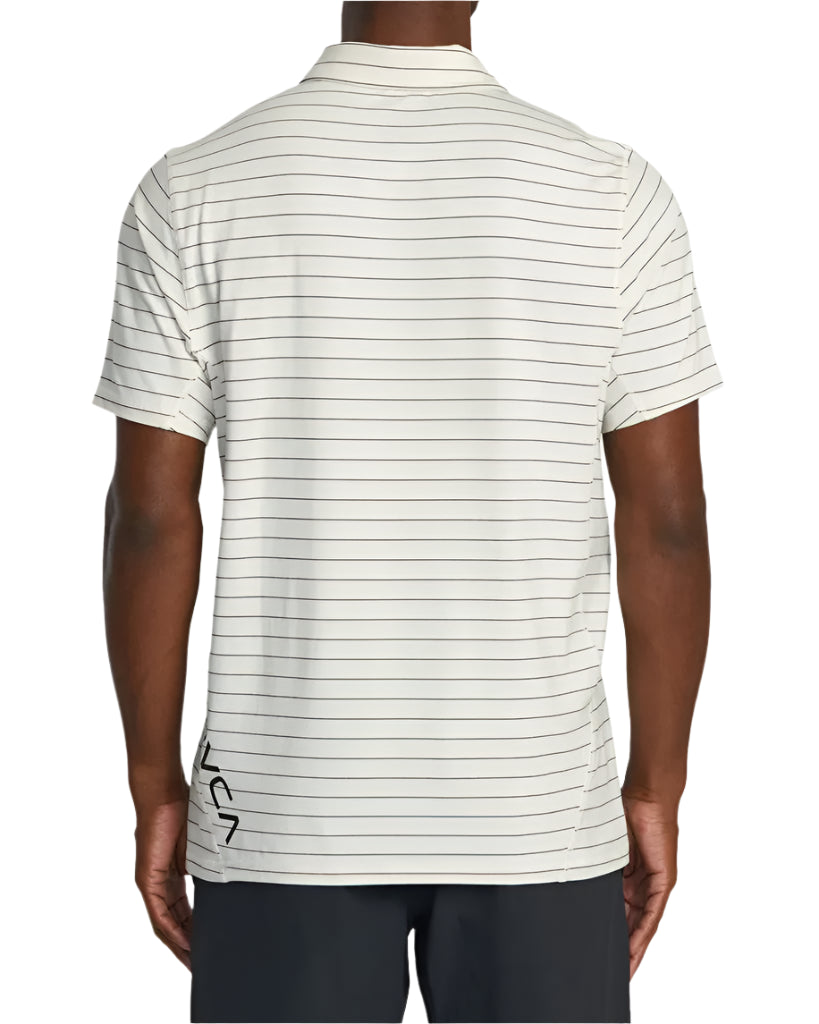 RVCA Men's Sport Vent Technical Polo Shirt Off White