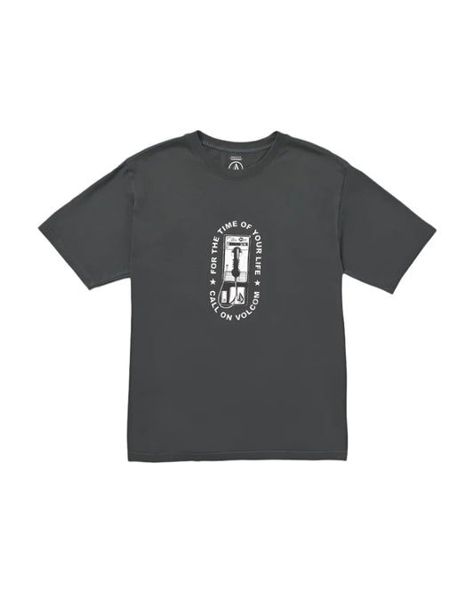 Volcom Men's Time Of Your Life Short Sleeve Tee Stealth