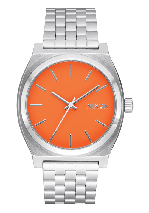 Nixon Time Teller Silver / Mandarin