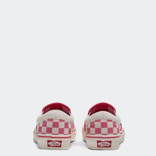 Vans Little Kids Classic Slip-On Checkerboard Shoe Powder Pink / True White