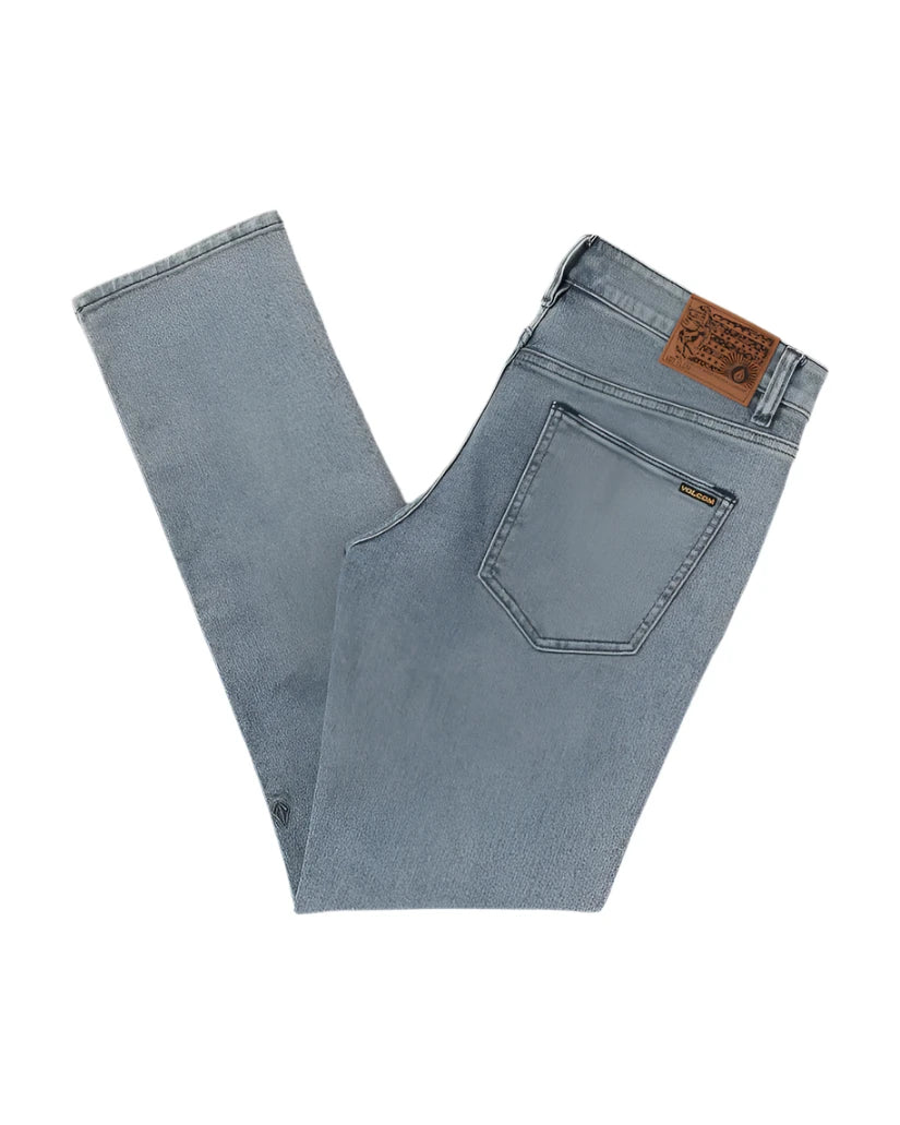 Volcom Men's Vorta Slim Fit Jeans Ash Blue