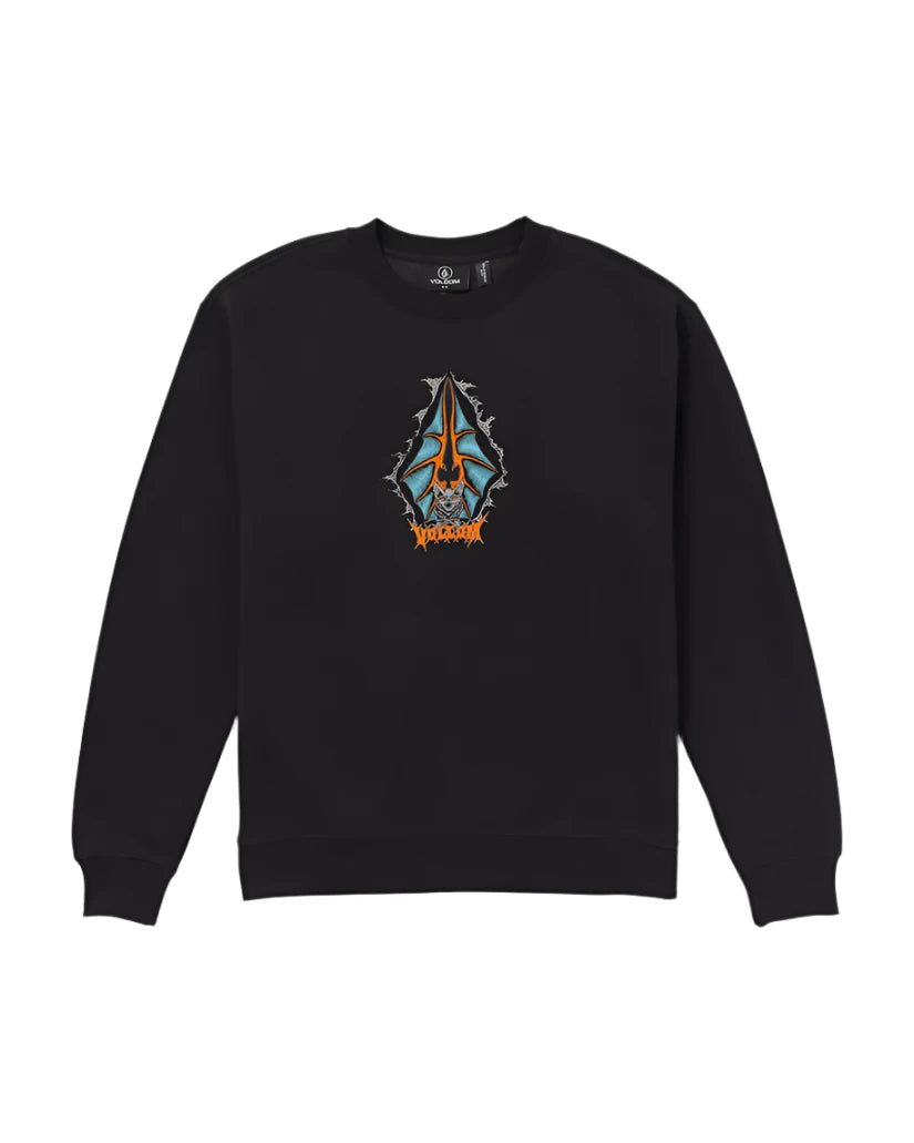 Volcom Men's Watanite Crew Sweatshirt Black