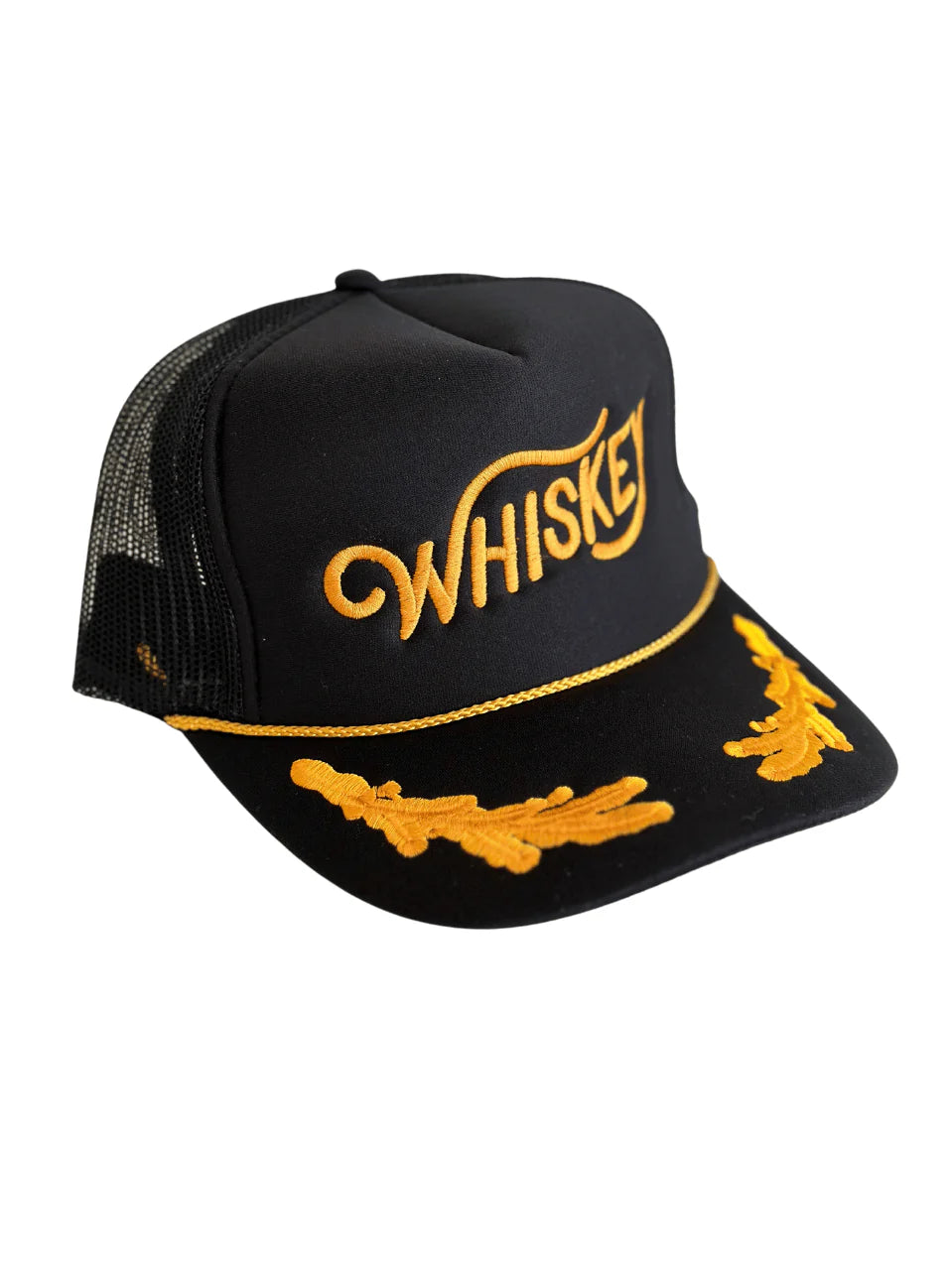Local Beach Whiskey Captain Hat Black/Gold