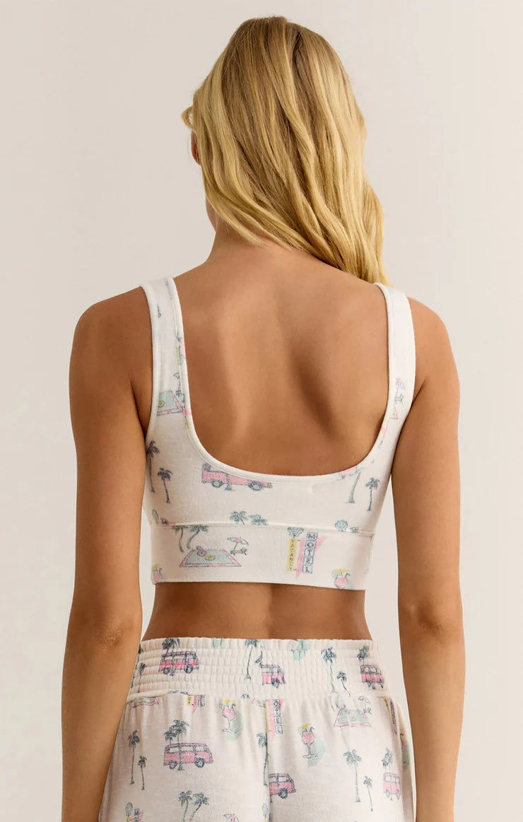 Z Supply Zoe Staycation Tank Bra White Shell