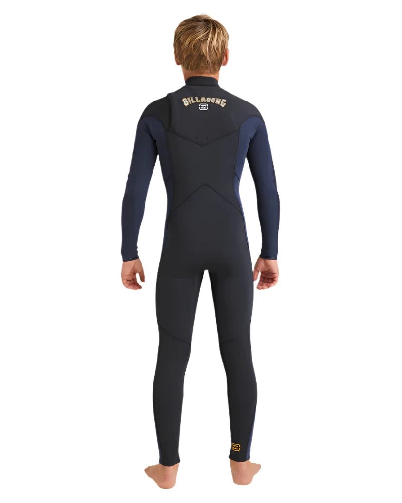 Billabong Boys 3/2 Absolute Chest Zip Wetsuit Dark Navy