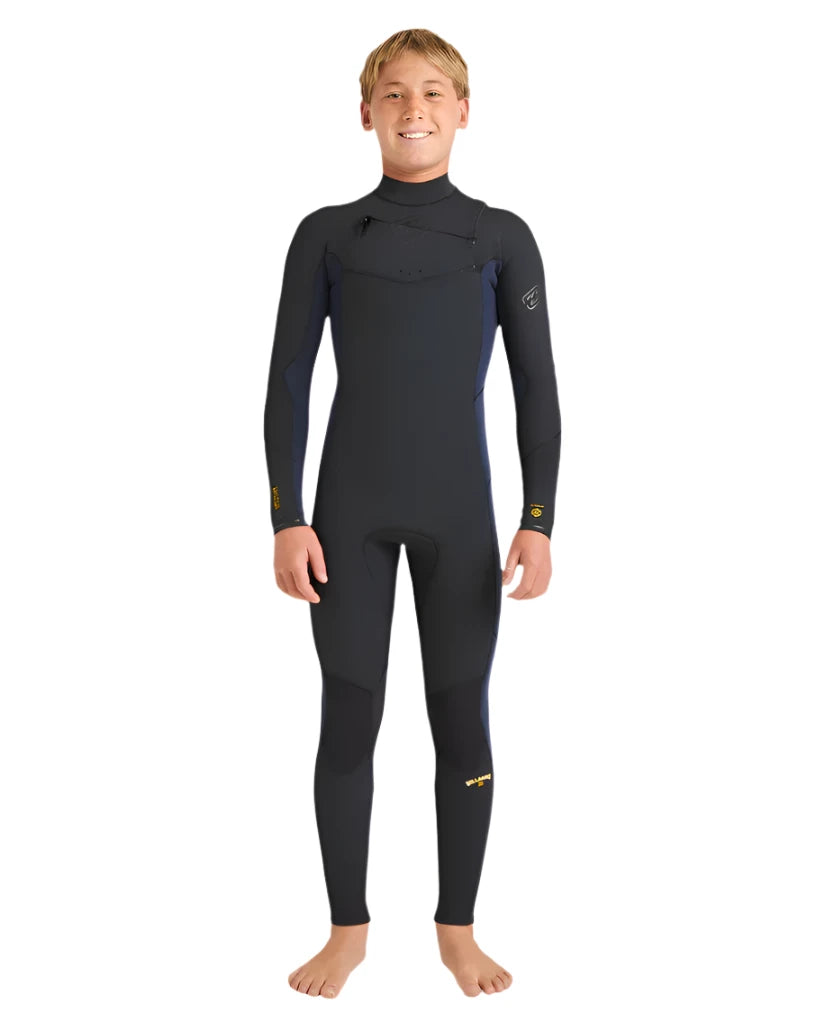 Billabong Boys 3/2MM Absolute Chest Zip Wetsuit Dark Navy