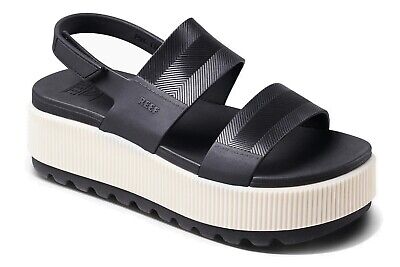 Reef Womens Water Vista Higher Sandals Black Vintage