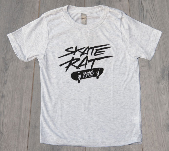 RYDER SURF KIDS SK8RAT TEE WHITE