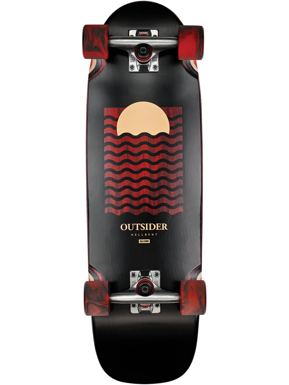 Globe Outsider Hellbent/Red Complete Skateboard- 27"