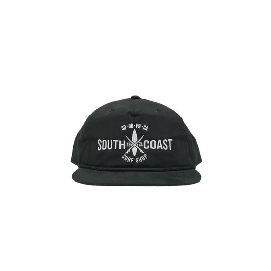 South Coast Adult Cross Logo Nylon Hat Black